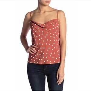 Elodie Cowl Cami Tank Polka Dot sz M